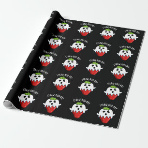 Papel De Regalo Strawberry Pun Dark BG divertido