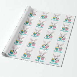 Papel De Regalo Stylish bunny eggs Gift Happy Easter gift