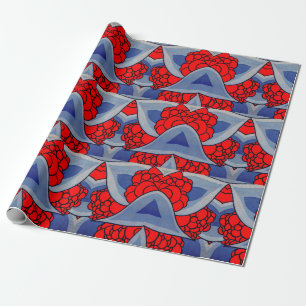 Papel De Regalo stylized flowers and leaves