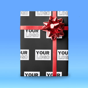 Papel De Regalo Su logotipo o diseño Fondo de color editable