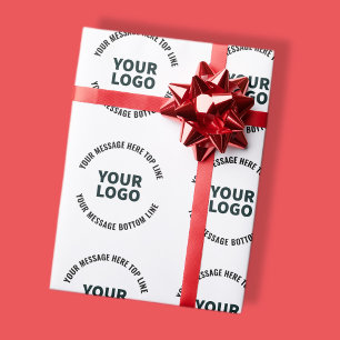 Papel De Regalo Su logotipo o imagen Texto editable en negrita