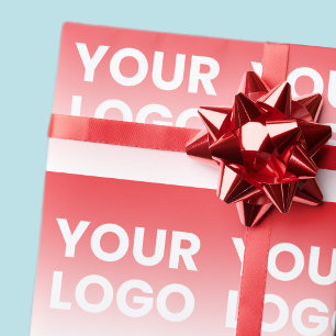 Papel De Regalo Su logotipo y degradado de color de fondo editable