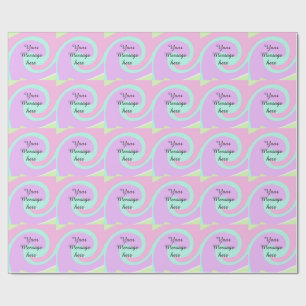 Papel De Regalo Su mensaje aquí agregar texto nombre monograma ros
