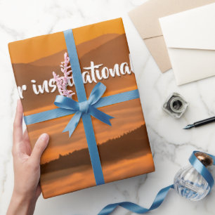 Papel De Regalo Su personalizado de texto amanecer por encima del