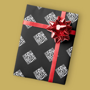 Papel De Regalo Su propio código QR Patrón simple repetitivo