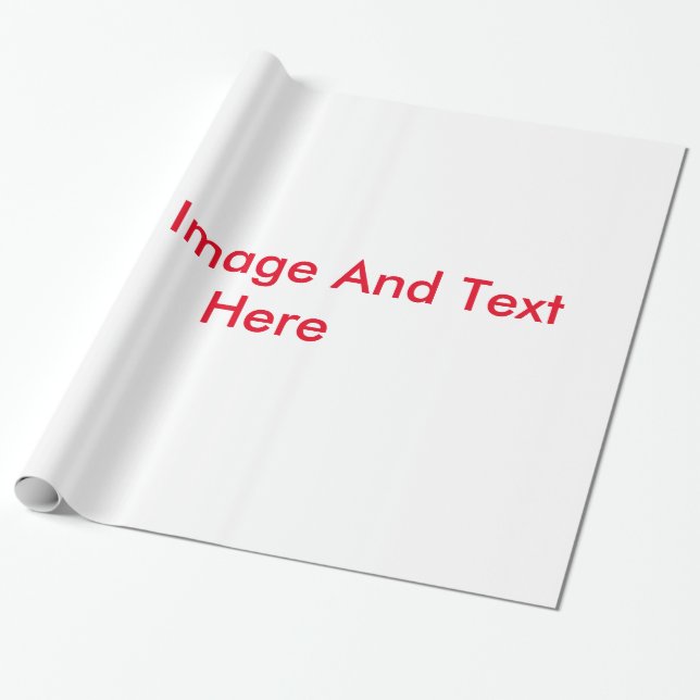 Papel De Regalo Su texto e imagen aquí personalizados (Desenrollado)