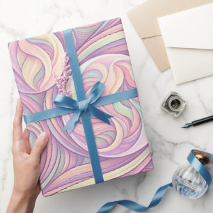 Papel de regalo suave fase lunar abstracta pastel