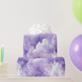 Papel De Regalo Suave patrón abstracto de lavanda soñadora y blanc