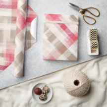 Suave patrón de cuadros gingham rosa beige románti