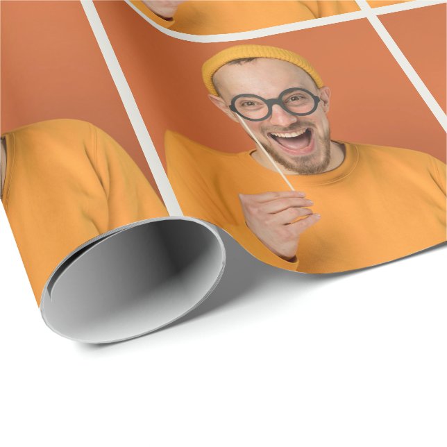 Papel De Regalo Sube tu divertida foto selfie (Esquina del rollo)