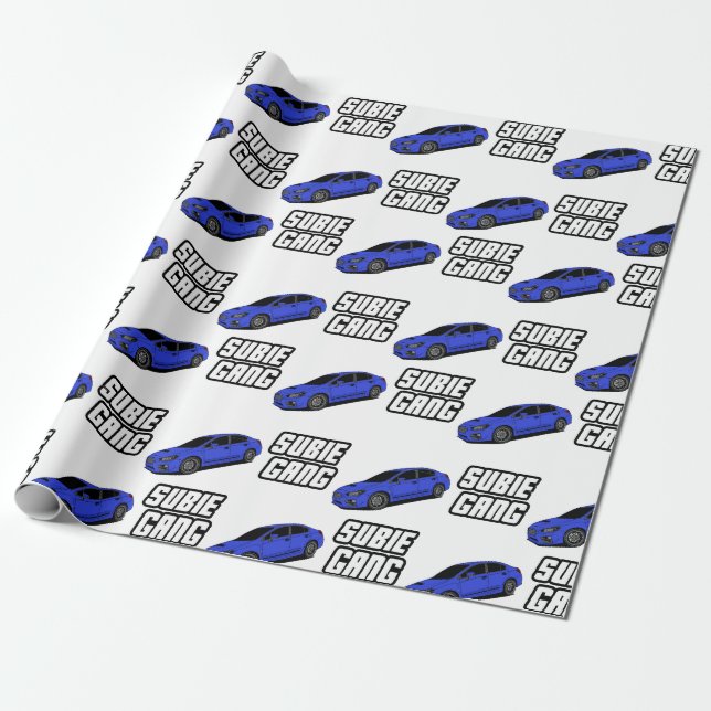 Papel De Regalo Subie azul (Desenrollado)