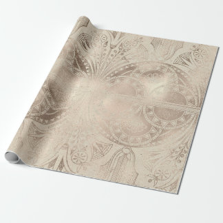 Papel De Regalo Sublime ornamentación floral y geométrica egipcia