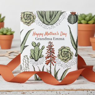 Papel De Regalo Suculenta Hermosa Aloe Vera Feliz Día de la Madre