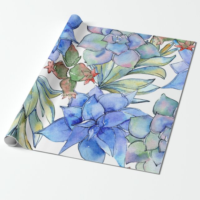 Papel De Regalo Suculentas (Desenrollado)