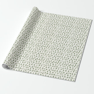 Papel De Regalo Suculento Florario: Diseño Geométrico Vintage.