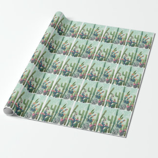Papel De Regalo Suculentos: patrón de cactus vintage