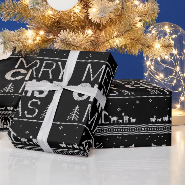 Papel De Regalo Sudadera Feliz Navidad Knit Cristiano Jesús (Vacaciones)