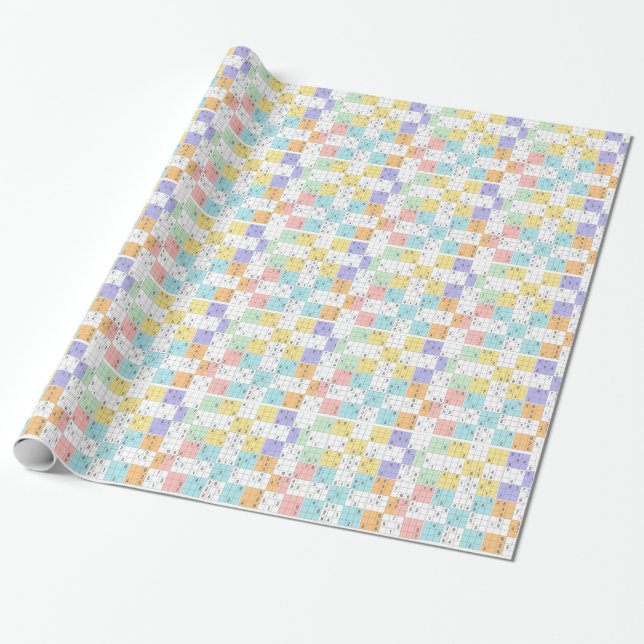 Papel De Regalo sudoku pastel (Desenrollado)