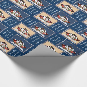 Papel De Regalo Sueño con navidad blanco