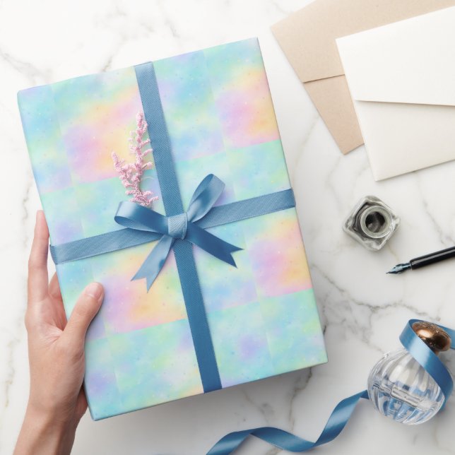 Papel De Regalo Sueño de acuarela pastel – gradiente de arcoíris s (Regalar)
