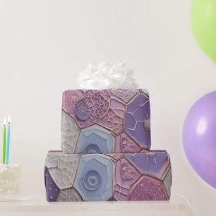 Papel De Regalo Sueño de lavanda: Geométrico suave de púrpura y az