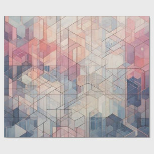 Papel De Regalo Sueño Geométrico de Pastel – Patrón Abstracto Mode