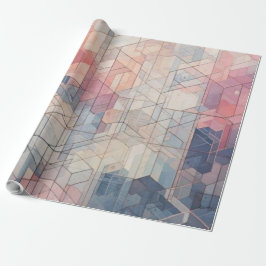 Papel De Regalo Sueño Geométrico de Pastel – Patrón Abstracto Mode