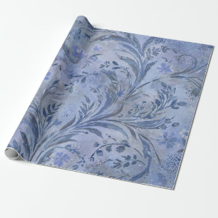 Papel De Regalo Sueños azules ahumados pictóricos