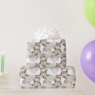 Papel De Regalo Sueños de luna dulce Hippo, globos espumosos