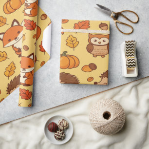 Papel De Regalo Sueños de otoño Cottagecore Naturaleza