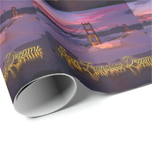 Papel De Regalo "Sueños de San Francisco" Puesta de sol del puente