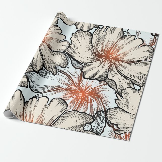 Papel De Regalo Sueños Florales #10 en Susiejayne (Desenrollado)