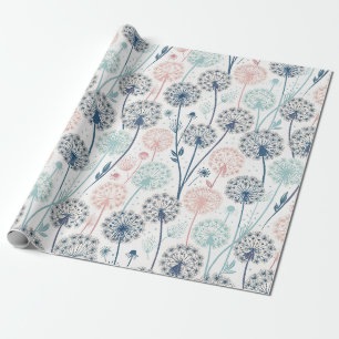 Papel De Regalo Sueños Pastel Dandelion - Floral capilar