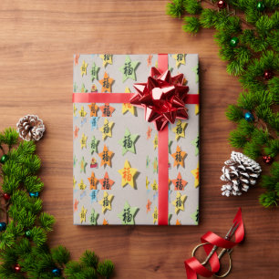 Papel de regalo Suerte/Fortuna en Caracteres Chino