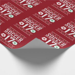 Papel De Regalo Suéter de Soccer Jersey 17 Navidades feos