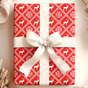Papel De Regalo Suéter feo de Navidad Reno