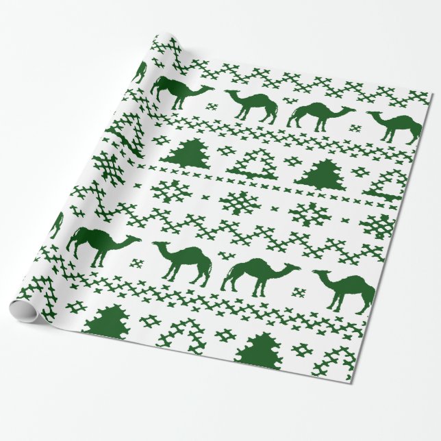 Papel De Regalo Suéter feo del navidad del camello del día de (Desenrollado)