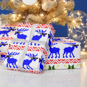 Papel De Regalo Suéter Feo (Lidiar Con Ello) Reno Navidad
