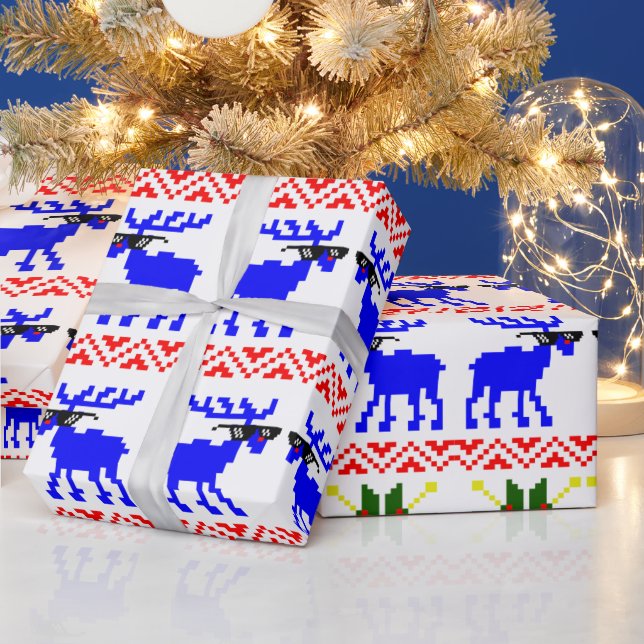 Papel De Regalo Suéter Feo (Lidiar Con Ello) Reno Navidad (Vacaciones)