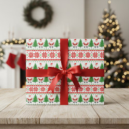 Papel De Regalo Suéter fétido Pixelado Santa Festipes