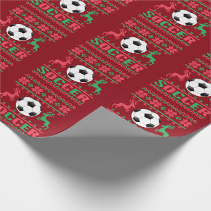 Papel De Regalo Suéter navideño fea del fútbol