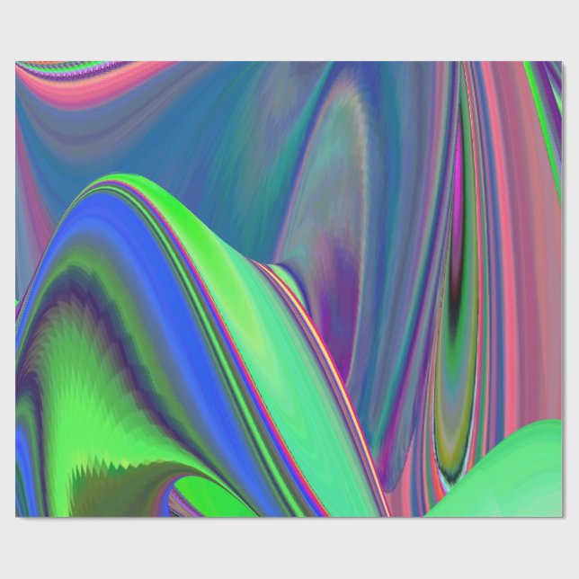 Papel De Regalo Summerfeeling, Resumen 3D Rainbowart (Superficie plana)