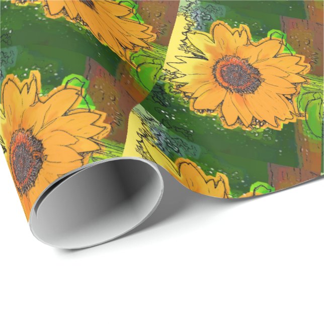 PAPEL DE REGALO SUNFLOWER (Esquina del rollo)