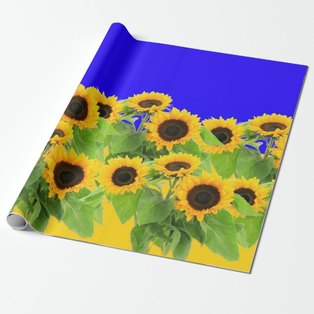 Papel De Regalo Sunflower - Libertad Ucrania Paz Bandera ucraniana (Desenrollado)