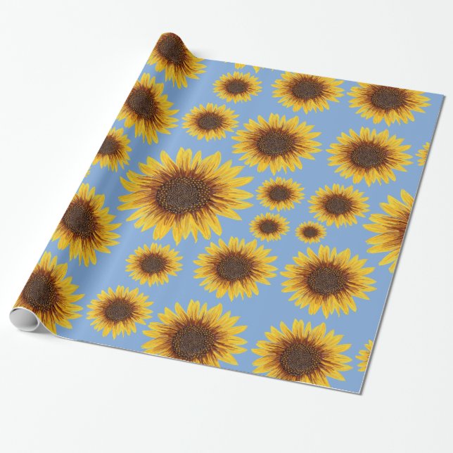 Papel De Regalo Sunflower Rain (Desenrollado)