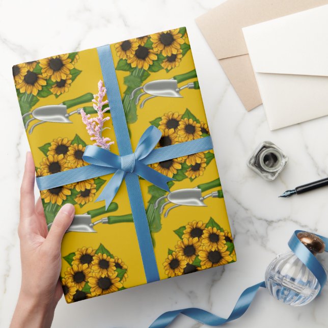 Papel De Regalo Sunflowers-and Garden-Tools (Regalar)