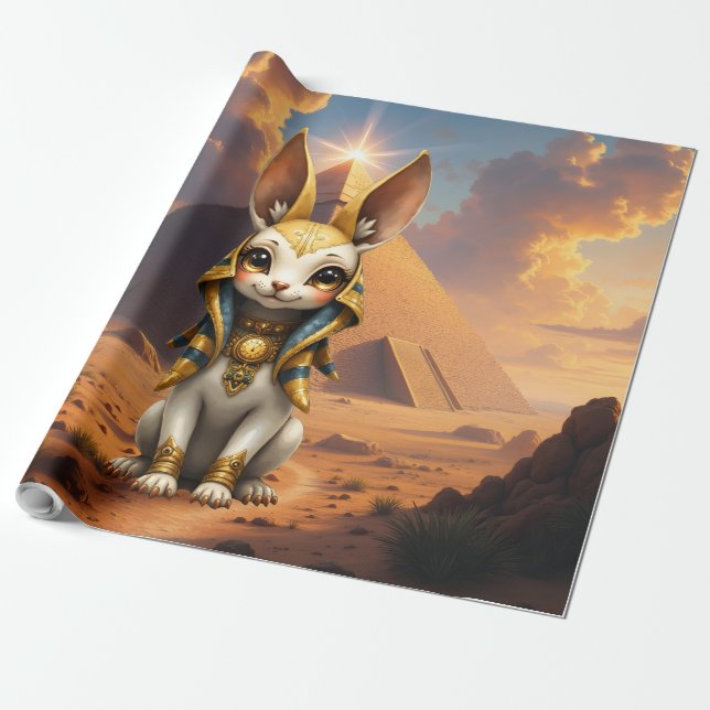Papel De Regalo Sunlit Guardian – Desert Relic Bunny. (Desenrollado)