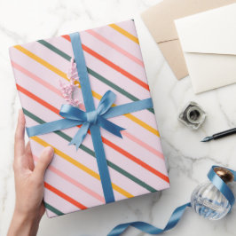 Papel De Regalo Sunny Diagonal Stripes