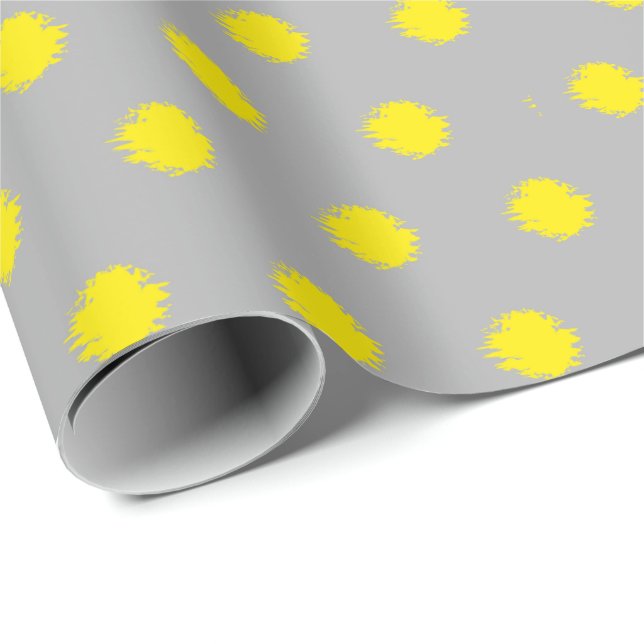 Papel De Regalo Sunny Splatter Polka Dot Pattern (Esquina del rollo)