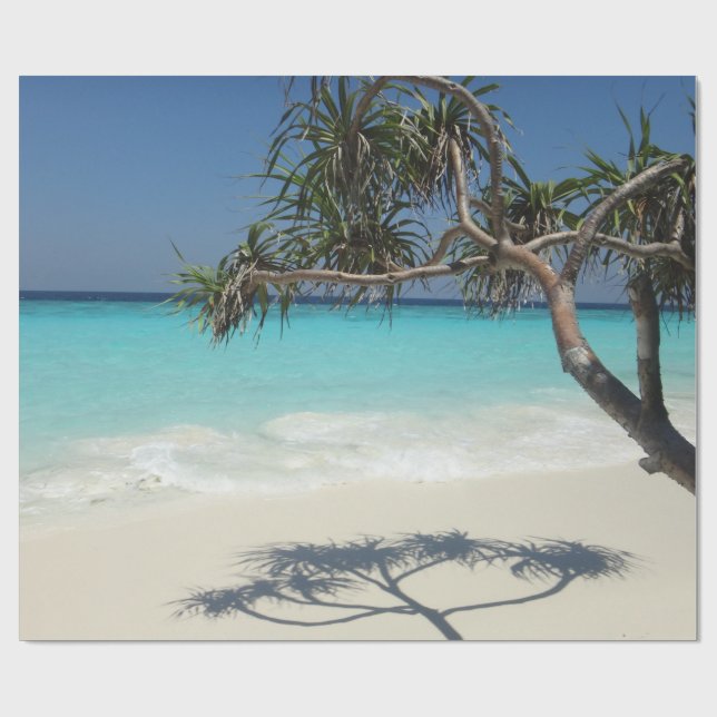 Papel De Regalo Sunny Tropical Beach Ocean Paradise (Superficie plana)